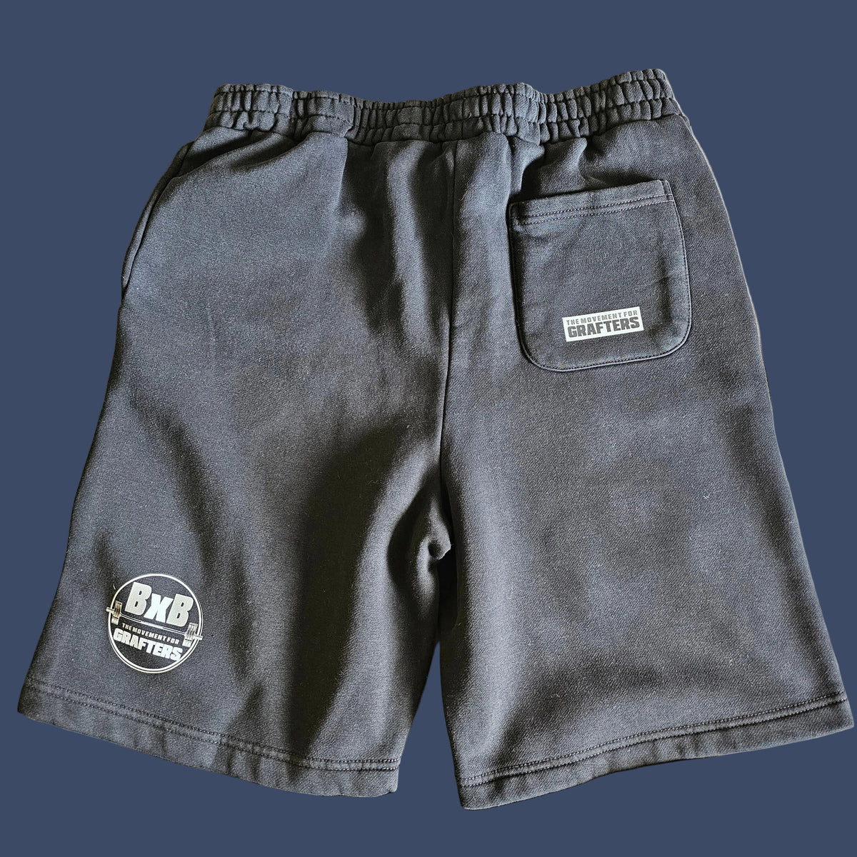 BXB Black Heavy Sweatshorts “Movement for Grafters”