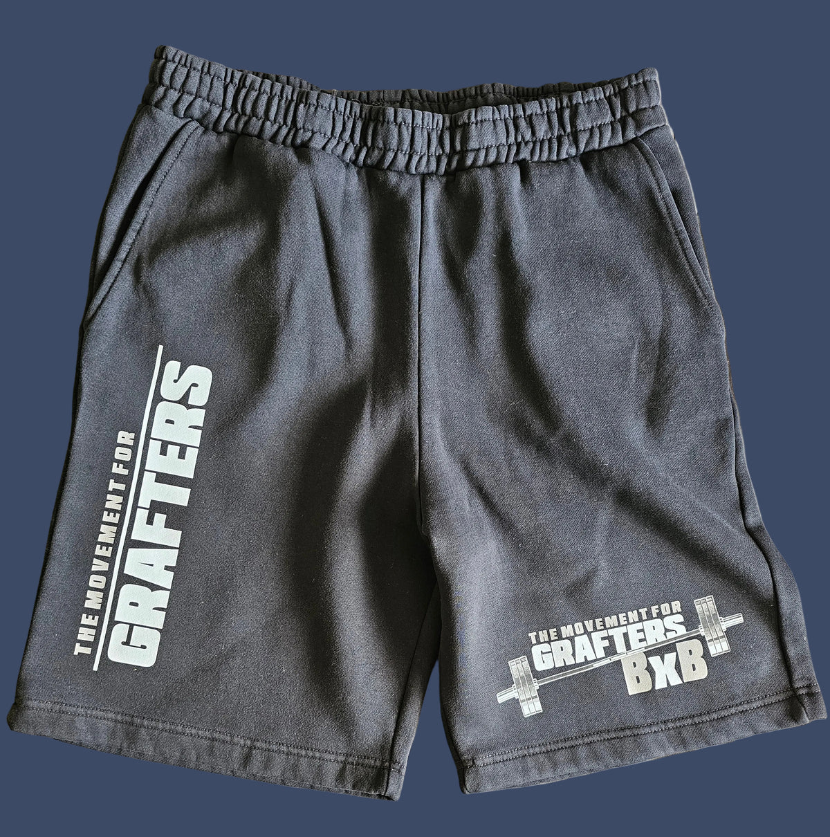 BXB Black Heavy Sweatshorts “Movement for Grafters”