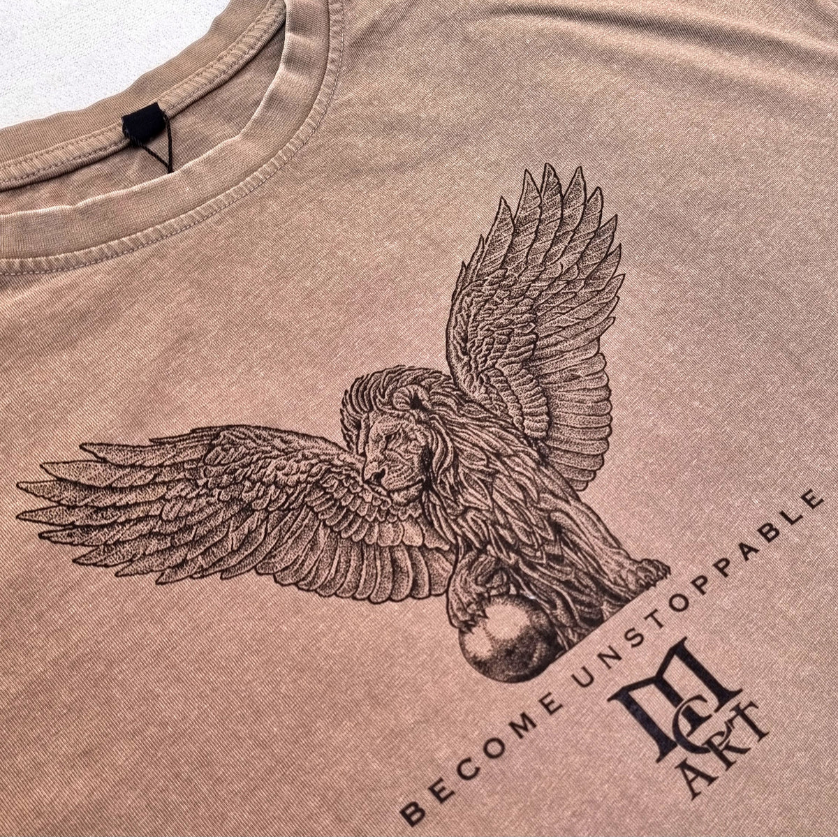 "STRENGTH" - Unique OVERSIZE Acid Wash Sandstone T-Shirt