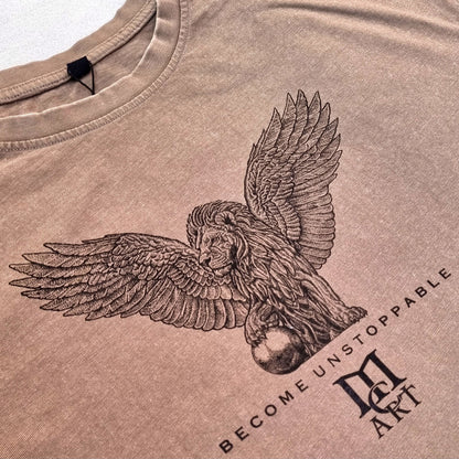 "STRENGTH" - Unique OVERSIZE Acid Wash Sandstone T-Shirt