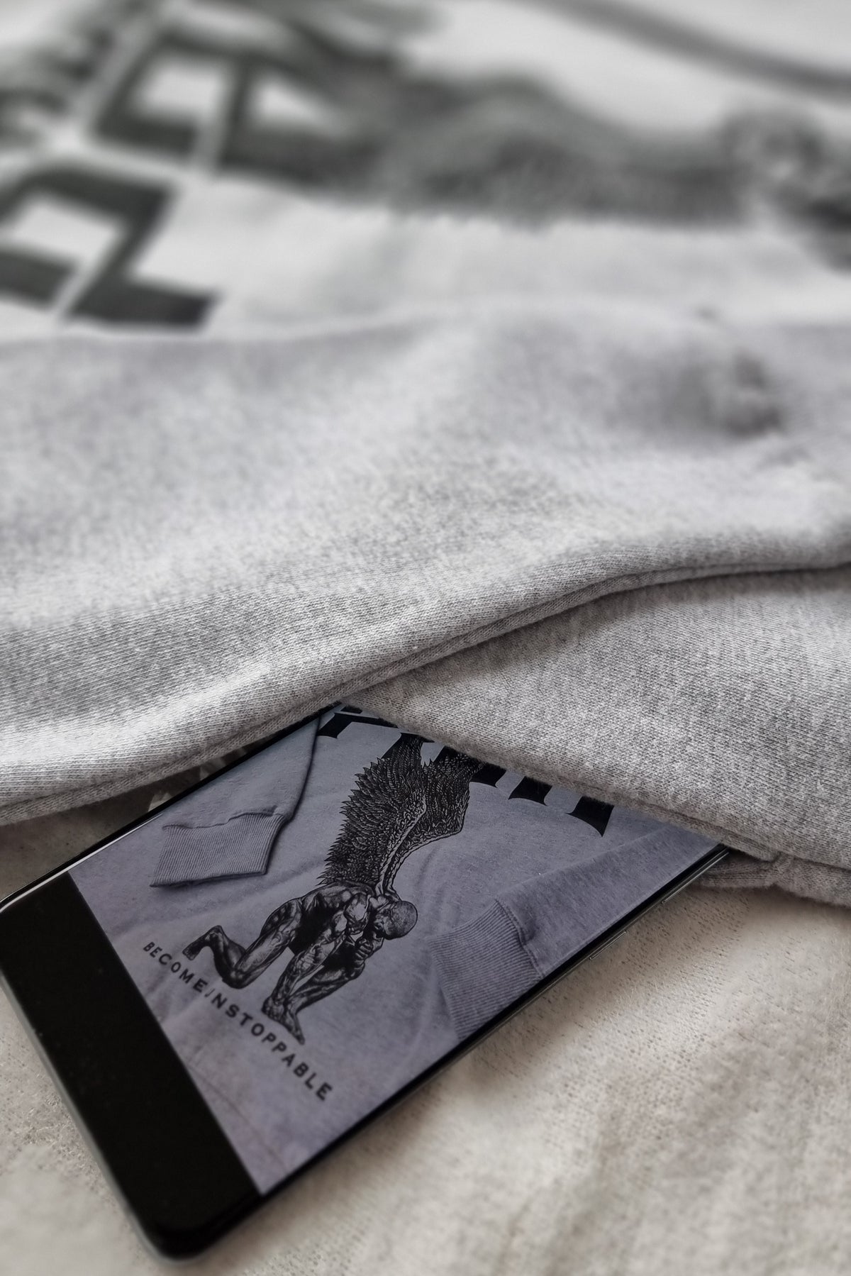 "FORGED IN PAIN" - Ultra Premium Grey Sweat top