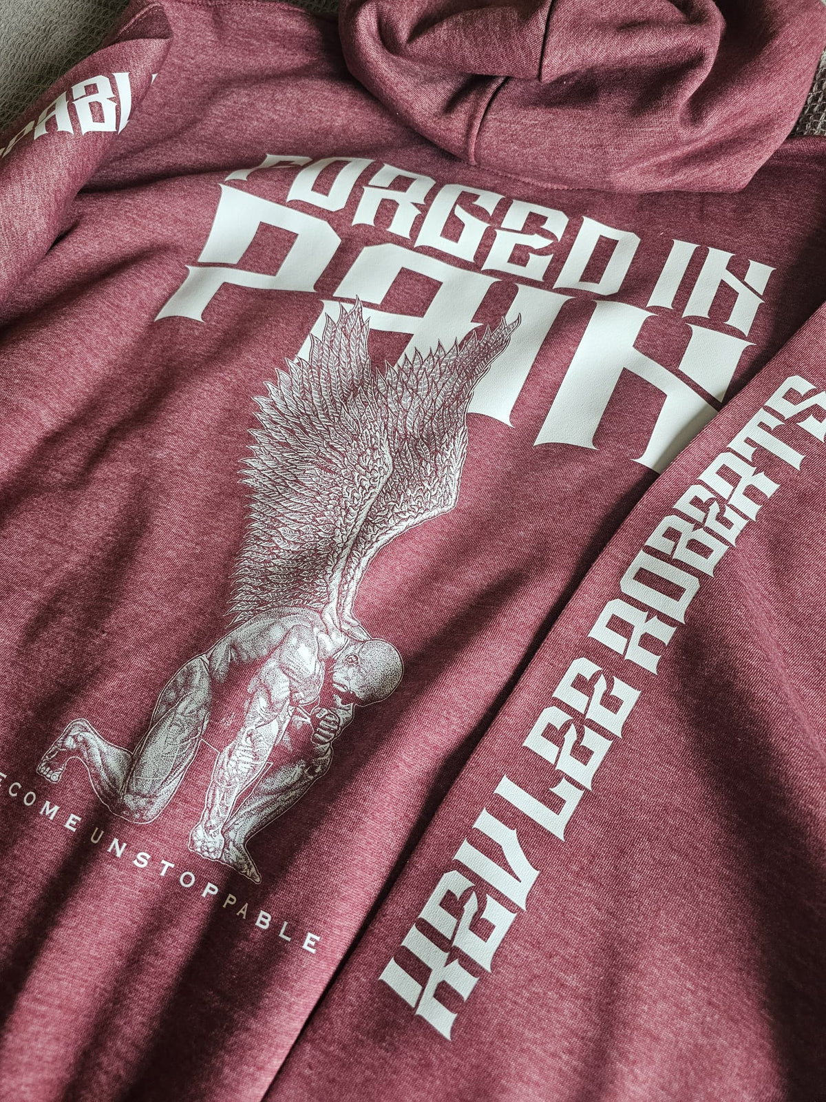 OG FORGED IN PAIN ZIP HOODIE - VINTAGE CHERRY