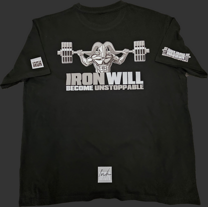 IRON WILL OVERSIZE BLACK TEE