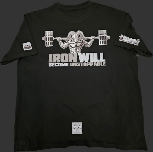IRON WILL OVERSIZE BLACK TEE