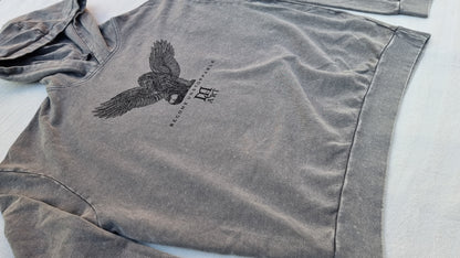"STRENGTH" - Unique Oversize Acid Wash Granite Hoodie