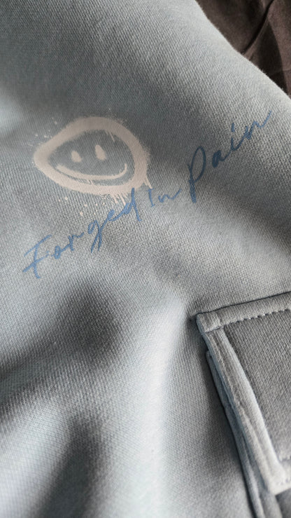 DUSTY BLUE HEAVY JOGGER - INK&IRON X MASKEDMONSTER
