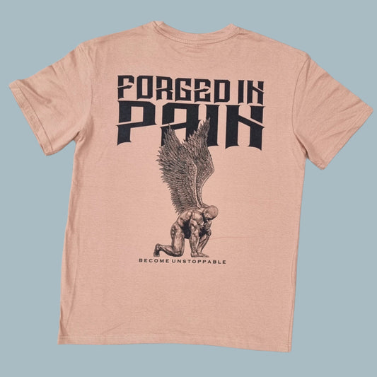 "FORGED IN PAIN" - OVERSIZE Amber T-Shirt