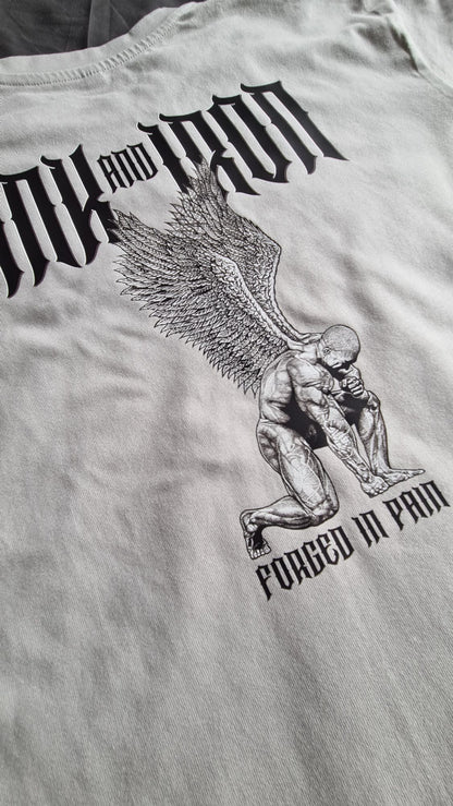 INK & IRON FORGED OVERSIZE ASPHALT GREY T-SHIRT