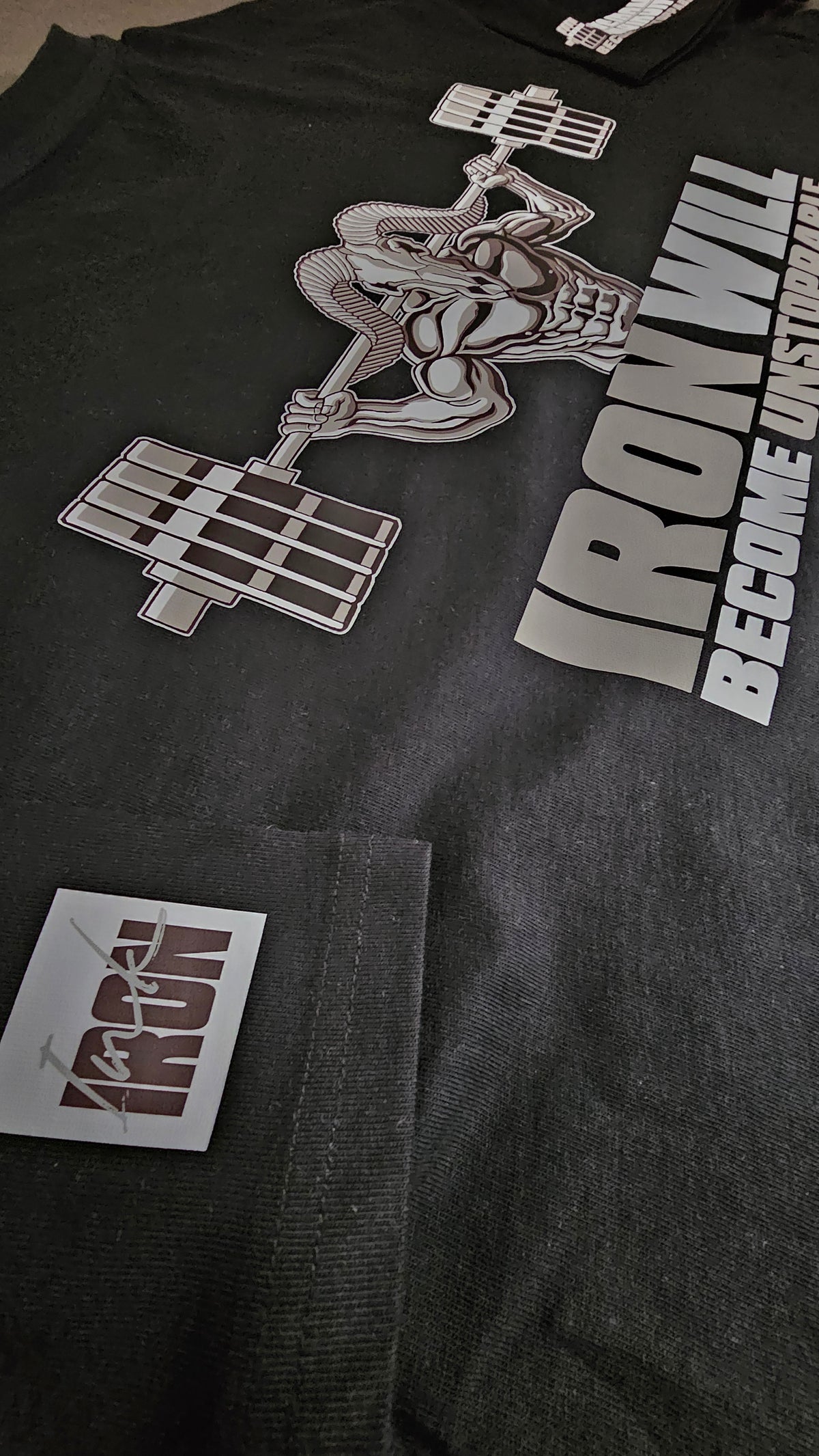 IRON WILL OVERSIZE BLACK TEE
