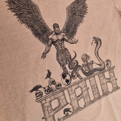 "STRENGTH" - Unique OVERSIZE Acid Wash Sandstone T-Shirt