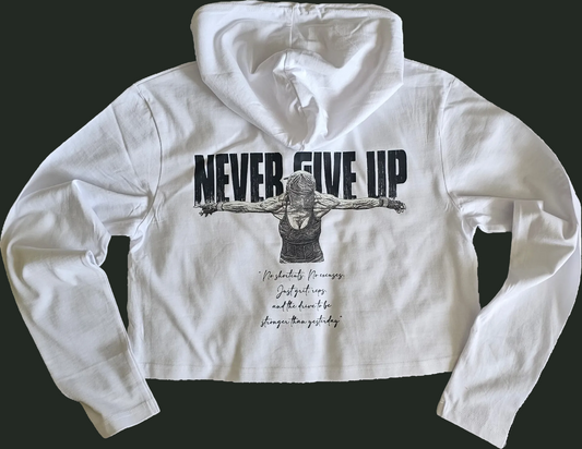 SOPRO CROP HOODIE WHITE