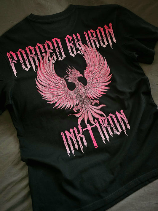 PINK PHOENIX OVERSIZE TEE - FORGED BY PAIN