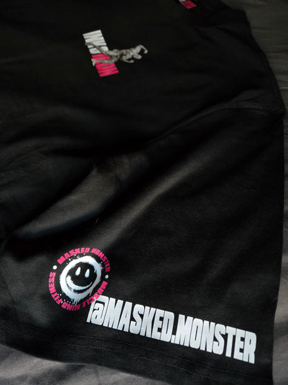 ONYX BLACK TITAN TEE - MASKED MONSTER