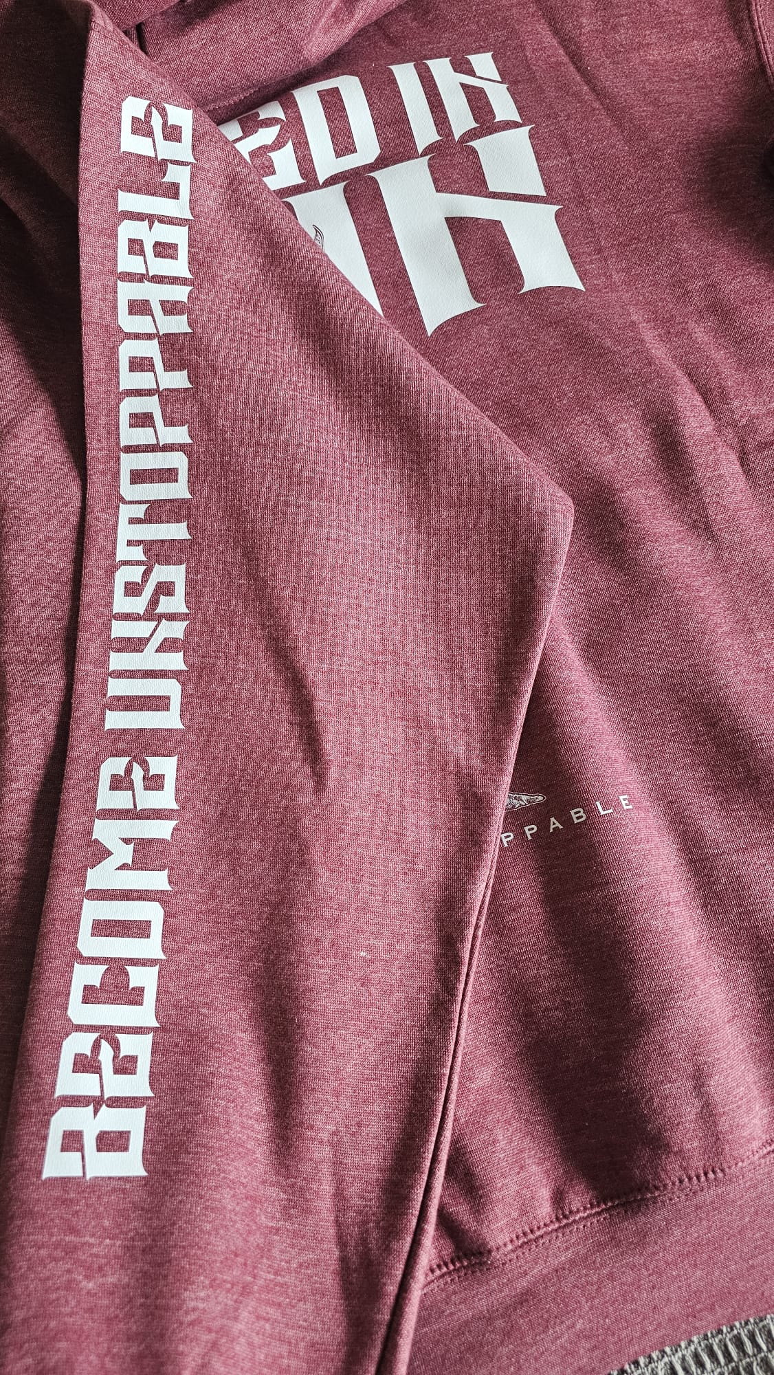 OG FORGED IN PAIN ZIP HOODIE - VINTAGE CHERRY