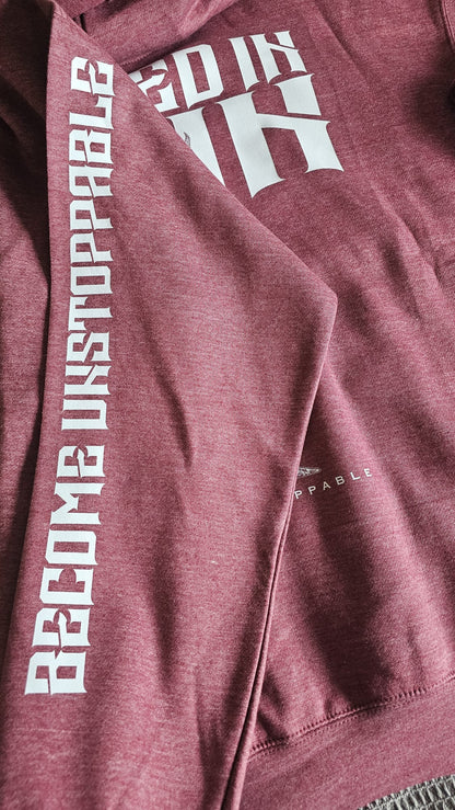 OG FORGED IN PAIN ZIP HOODIE - VINTAGE CHERRY