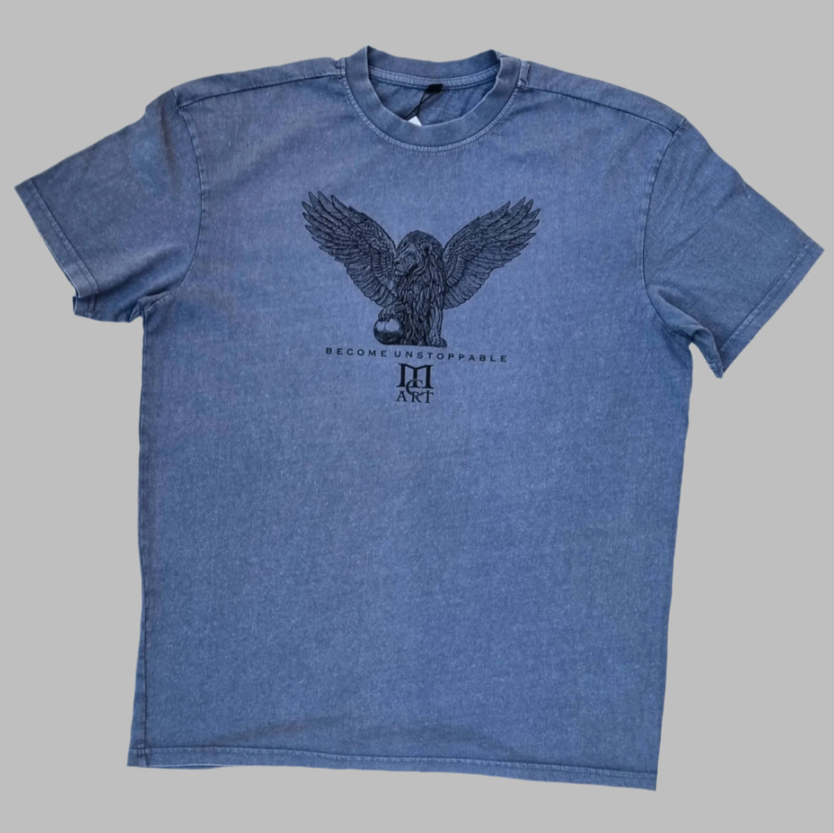 "STRENGTH" - Unique OVERSIZE Acid Wash Ocean T-Shirt