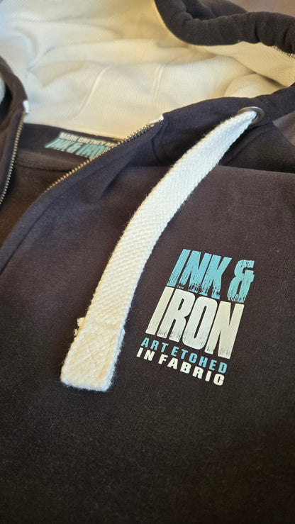 ELITE HOODIE DUSTY BLACK | ICE BLUE RELENTLESS