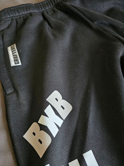 BXB Black Heavy Joggers “Movement for Grafters”