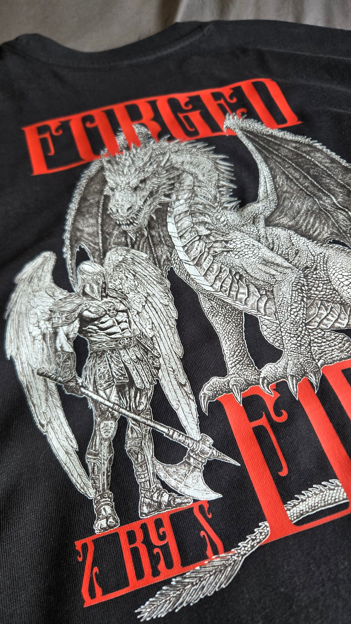FORGED BY FIRE BLACK OVERSIZE T-SHIRT