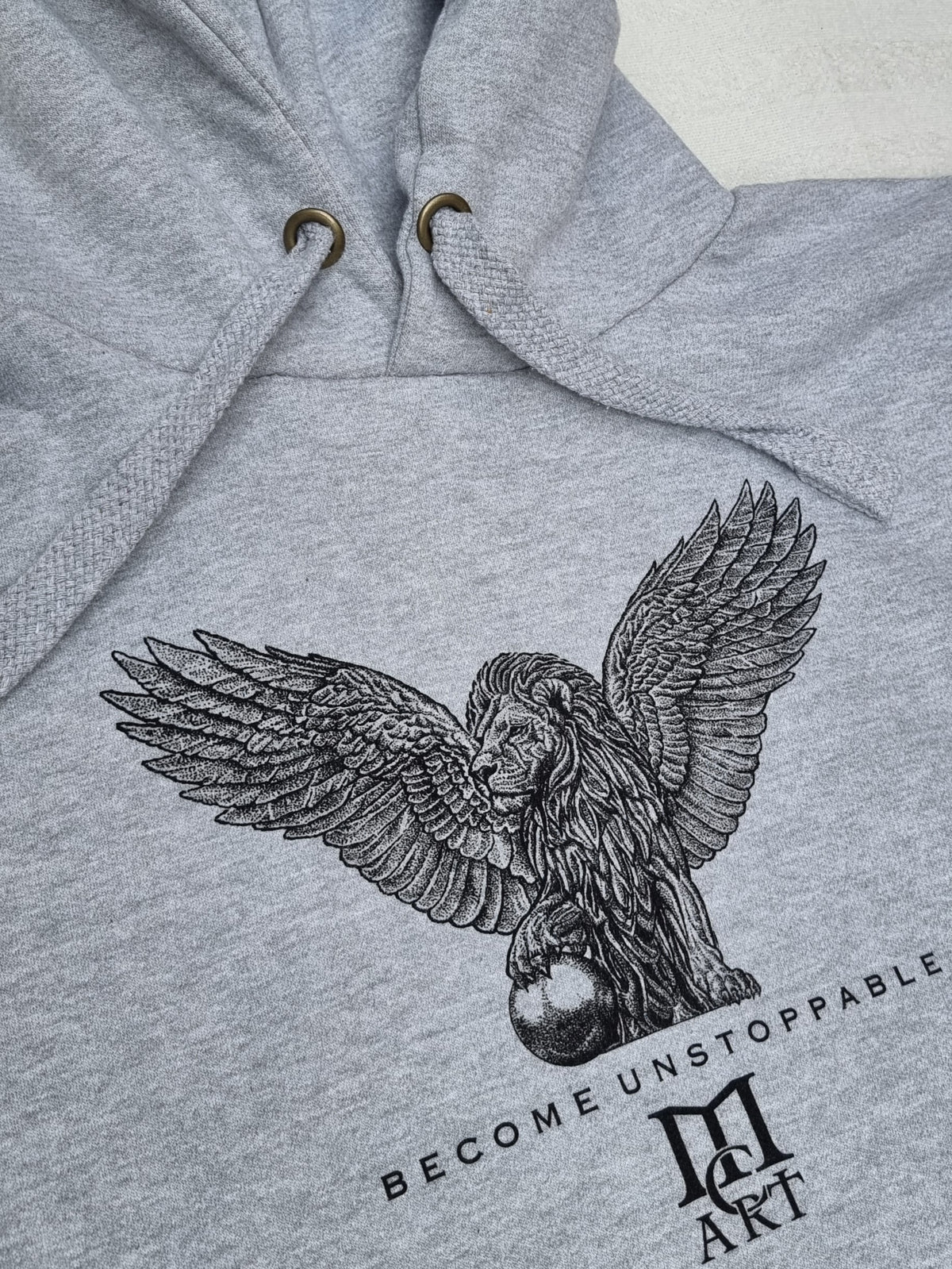 "STRENGTH" - Leisure/Gym Hoodie Grey